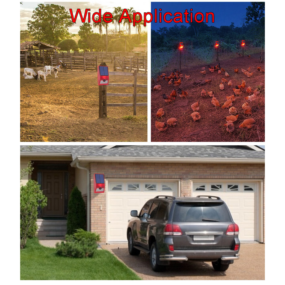 Multi-Function Solar PIR Motion Sensor นาฬิกาปลุกรีโมทคอนโทรล129dB ไซเรนสำหรับ Home Garden Shed Caravan Farm Security โคมไฟ