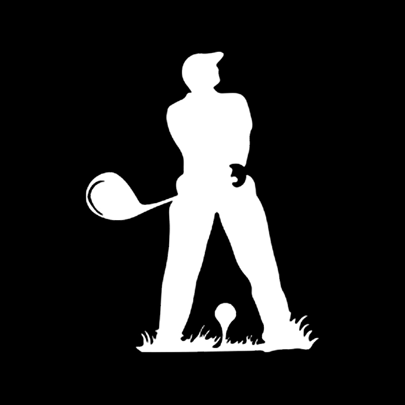 17*13.1Cm untuk Stiker Mobil Golf Lucu Luar Ruangan Olahraga Vinil Decal Lucu Motor SUV Bumper Laptop Mobil Styling