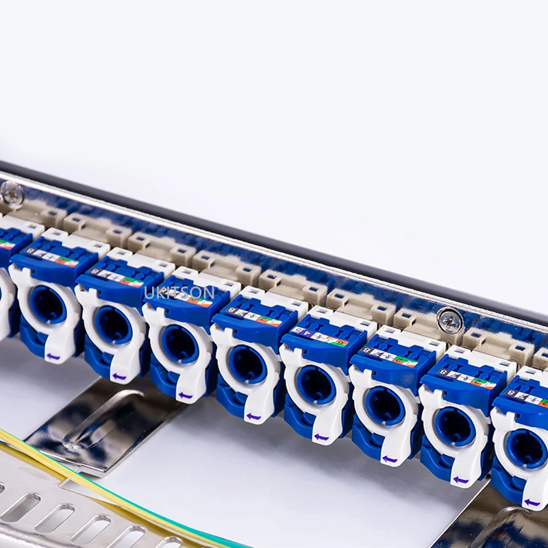 Патч-панель без инструментов с 24 вилками, разъем модуля RJ45 Keystone Jack CAT6, для 19 дюймового кронштейна в стойку для подключения к Интернету
