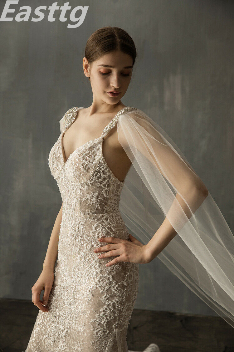 White Ivory 118"（300cm）width Diamond top Cape Bridal Shawl Cathedral Length Tulle Long Cape Cloak Shawl Wedding veil Accessories