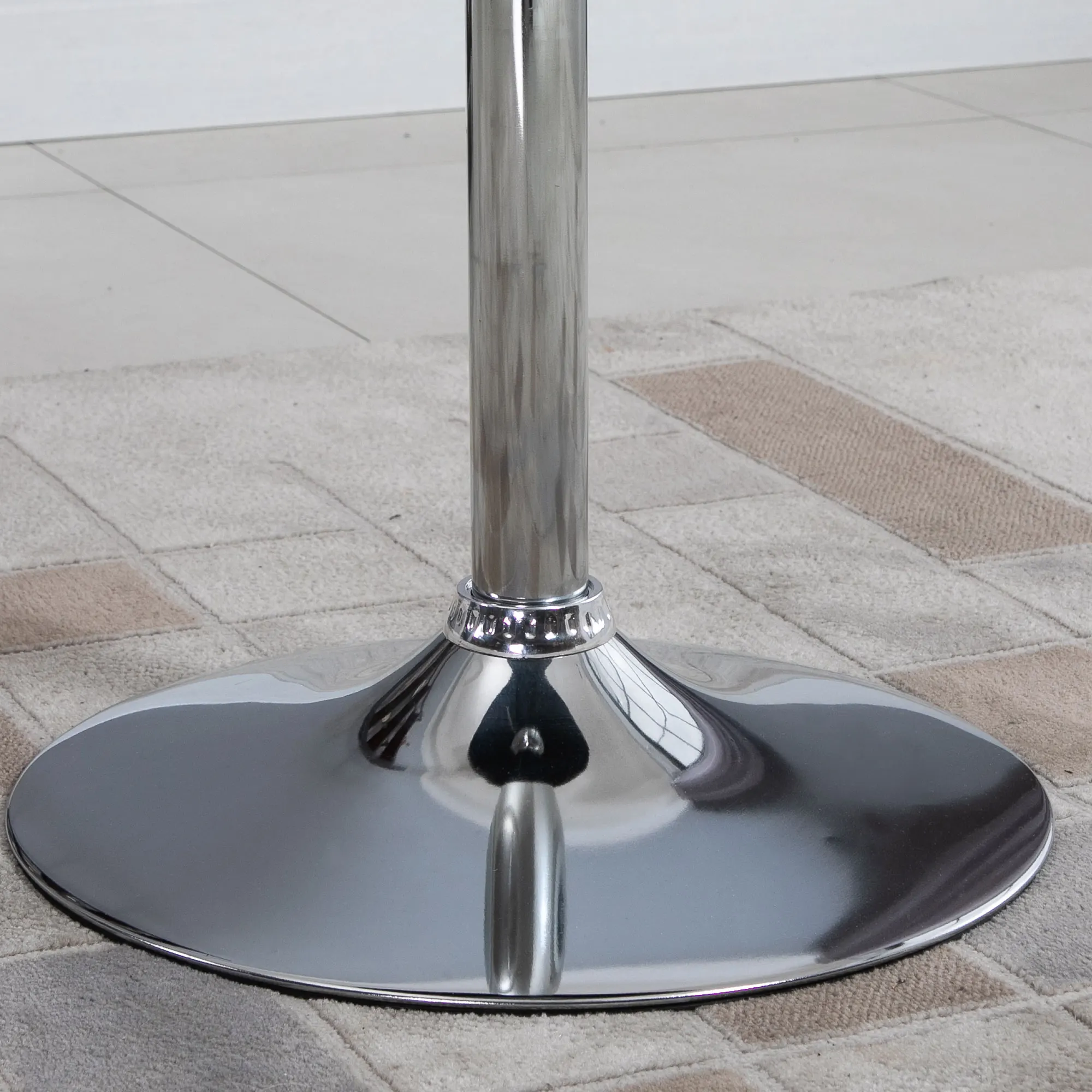 HOMCOM tavolo da Bar regolabile in altezza con Base antiscivolo diametro 60x69-93 cm