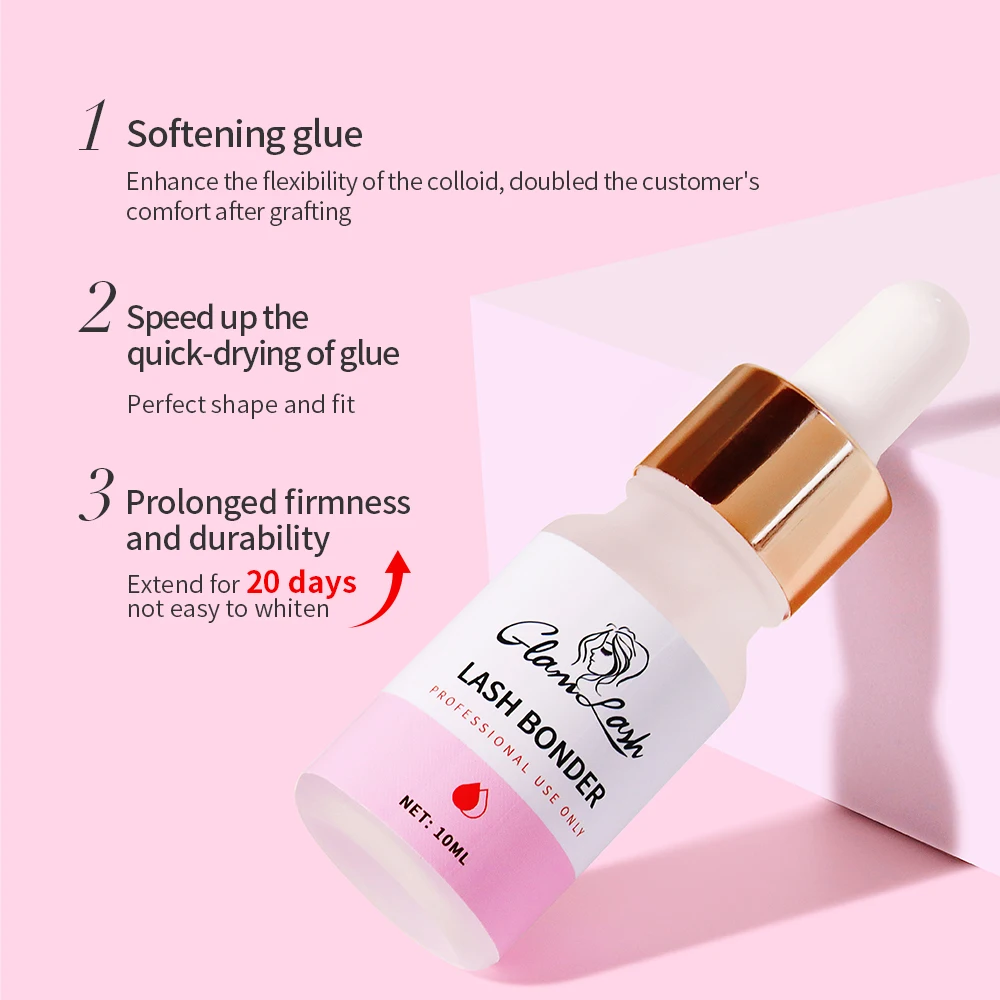GLAMLASH 10Ml/15Ml Siêu Bonder Sửa Đại Lý Cho Nối Mi Đồi Mồi Cho Làn Mi Keo Giúp Dính Cho lông Mi