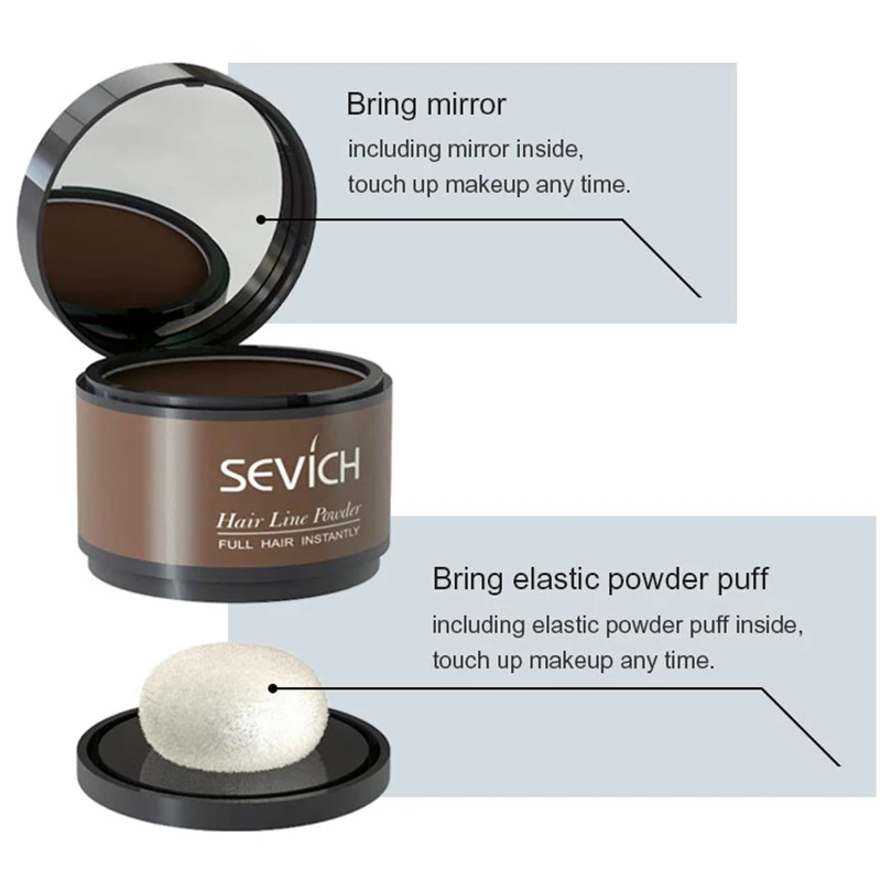 Sevich 12-Farben-Haaransatz-Puder, Haaransatz-Schatten-Schatten, vertuscht, füllt dünner werdendes Haar, Unisex-Haaransatz-Schatten-Puder, modifiziertes graues Haar