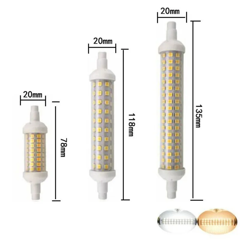 R7S LED 10W 15W 20W R7S Ngô Ánh Sáng Đèn LED SMD 2835 78Mm 118Mm 135Mm Bóng Đèn 220V Tiết Kiệm Điện Năng Thay Thế Đèn Halogen