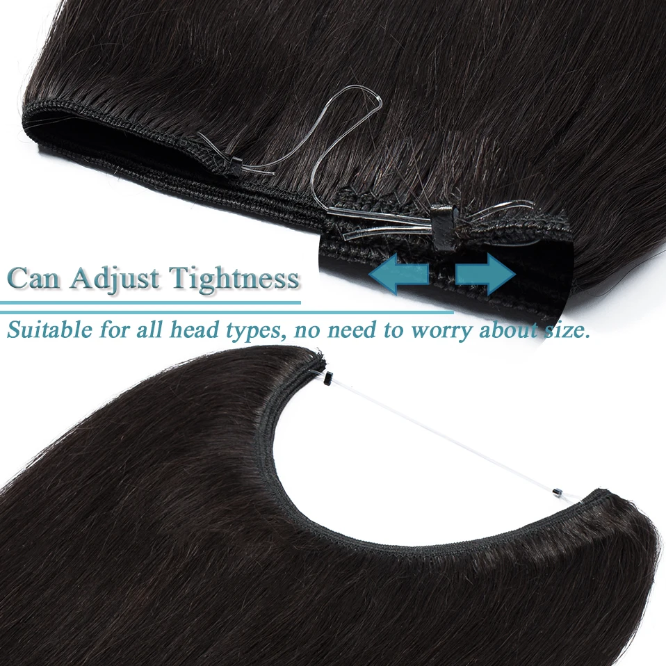 S-noilite 16-24 polegadas 60g-80g fio em extensões de cabelo fio reto em 100% cabelo humano peruca invisível linha de peixe cabelo natural