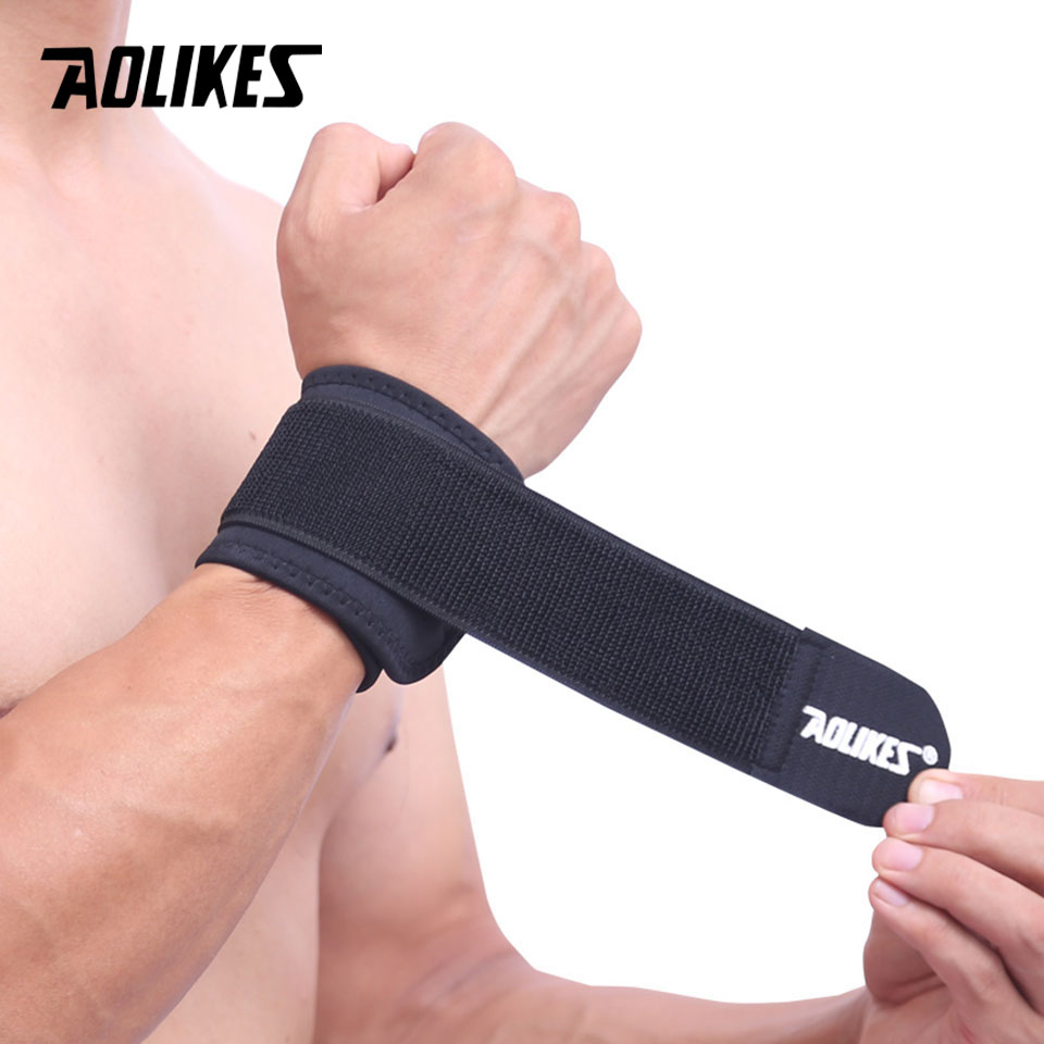 AOLIKES 1 pieza de soporte de muñequera para vendaje de muñeca ajustable, muñequera deportiva, envolturas de compresión, alivio del dolor de tendinitis
