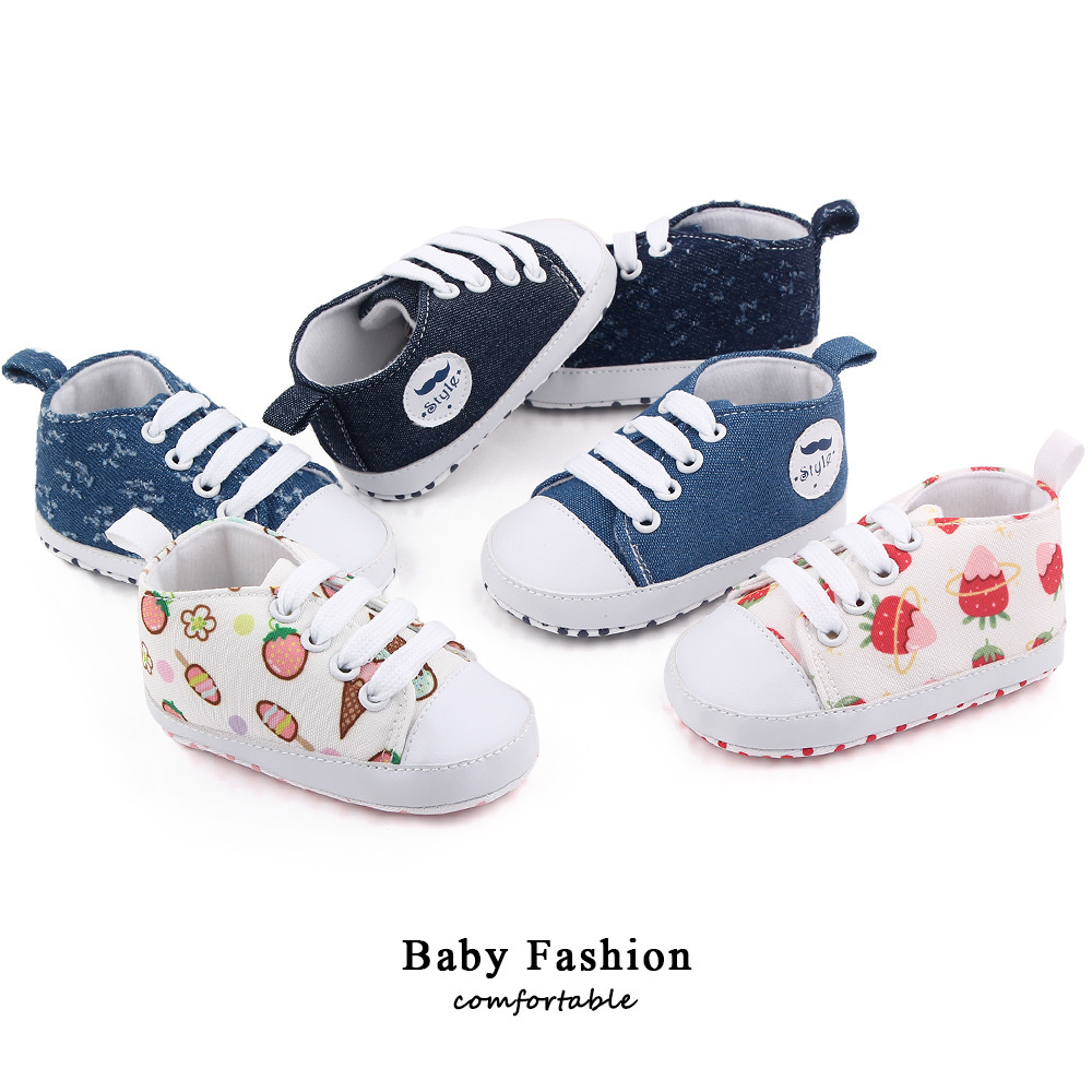 1 Pairs Lytwtw der Frühling Herbst Niedlichen Cartoon Erdbeere Eis Schnurrbart Sport Baby Kleinkind Schuhe Weiche Sohle Baby Erste wanderer