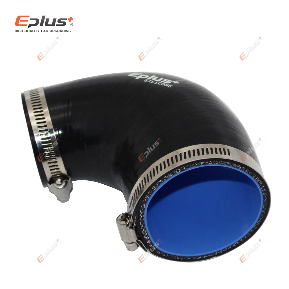 EPLUS Đa Năng Silicone Lửng Ống 90 Độ Lớn Đến Bé Cổng Kết Nối Ô Tô Intercooler Turbo Lượng Ống Nối Đen Nhiều Siz