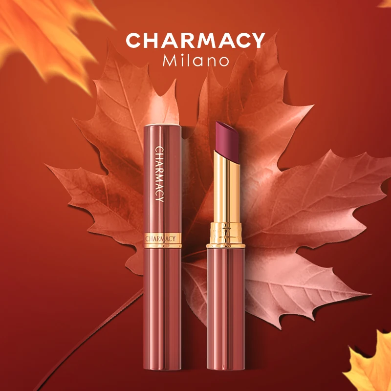 CHARMACY 16 colores lápiz labial de terciopelo resistente al agua fácil de usar lápiz labial de larga duración mate maquillaje de labios cosmético