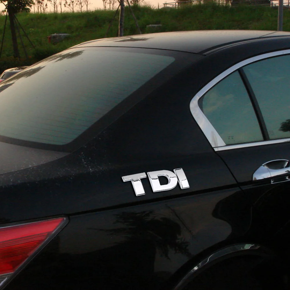 Calcomanía reflectante Turbo de inyección directa para VW Golf JETTA PASSAT MK4 MK5 MK6, pegatina para coche, emblema de Metal 3D, insignia, logotipo TDI