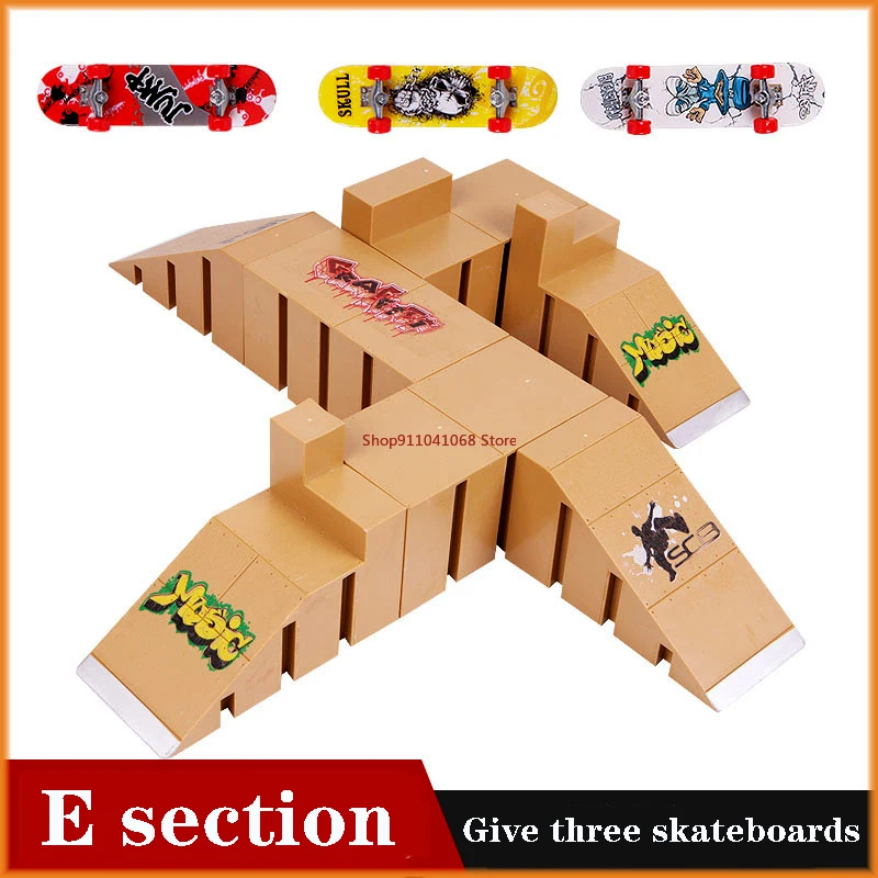 สเก็ตบอร์ดนิ้วสเก็ต Park Ramp สําหรับ Tech Practice Deck เด็กชุดของขวัญ Fingerboard ของเล่น