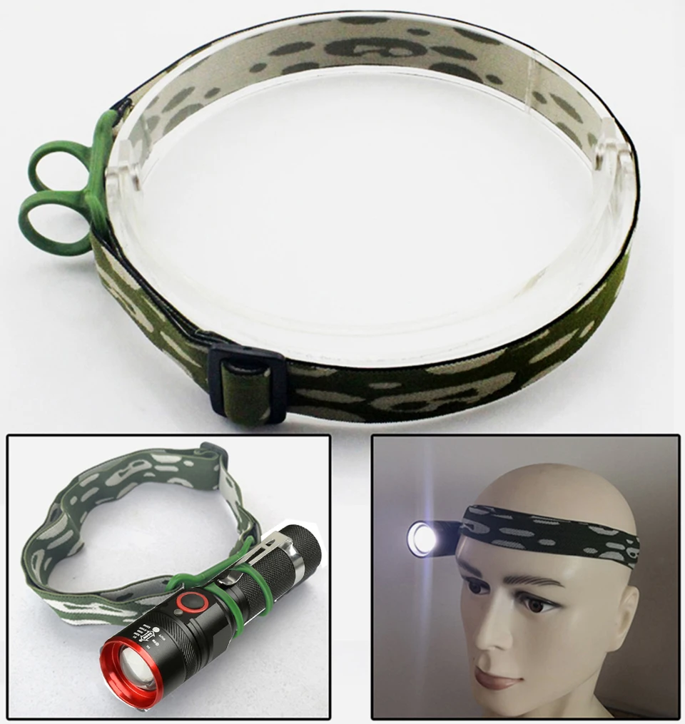 Linterna LED de XML-T6 recargable, linterna con puerto Micro USB, 4 modos de iluminación con zoom, para pesca al aire libre