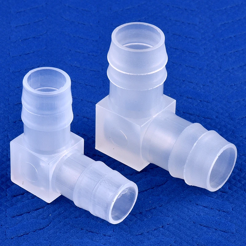 5 ~ 200pcs 4 ~ 20mm PP 팔꿈치 커넥터 수족관 탱크 피팅 공기 펌프 통풍기 파고다 조인트 정원 관개 의료 호스 조인트
