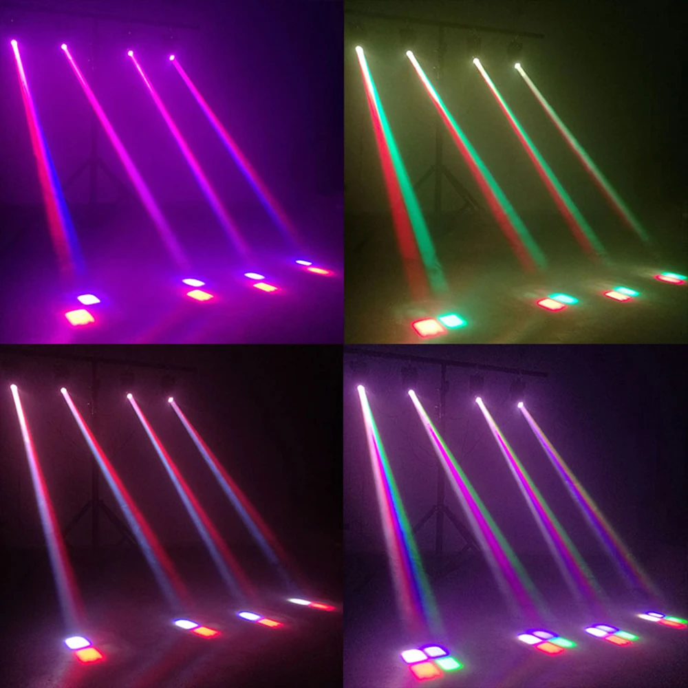 SHEHDS 4 個 10 ワットミニムービングヘッド DJ ディスコライト RGBW 4in1 パーティーライトパーティー結婚式ナイトクラブ DMX 512 舞台照明