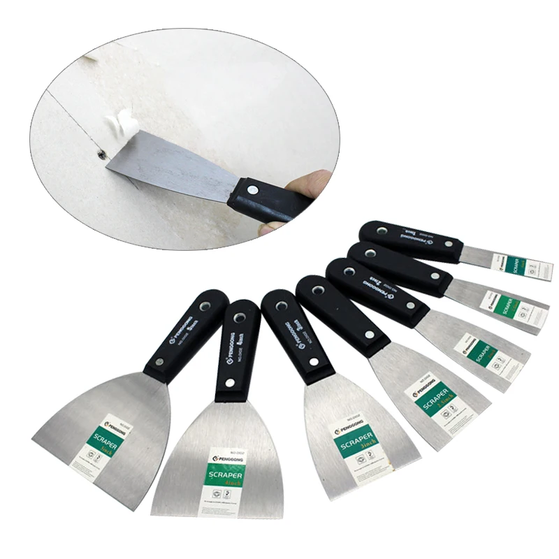7 Chiếc Putty Dao Với Túi Dụng Cụ Cạo Lưỡi Dao 1 "1.5" 2 "Năm 2.5" 3 "4" 5 "Tường Xẻng Thép Carbon Xây Dựng Dụng Cụ Trát Dao