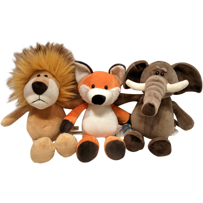 25cm recheado realista leão tigre elefante macaco leopardo girafa guaxinim boneca simulação floresta animais brinquedos de pelúcia para crianças presente