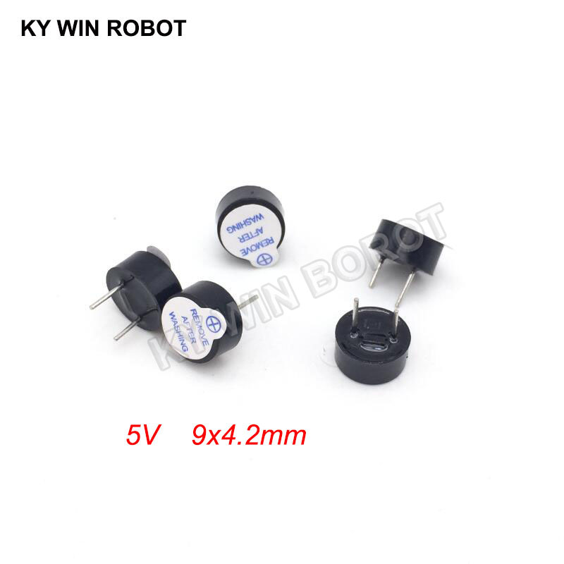 10PCS 새로운 초박형 5V 활성 버저 경보 AC 9MM * 4.2MM 9x4.2MM 0942 Arduino Diy Electro에 적합한 미니 활성 피에조 버저