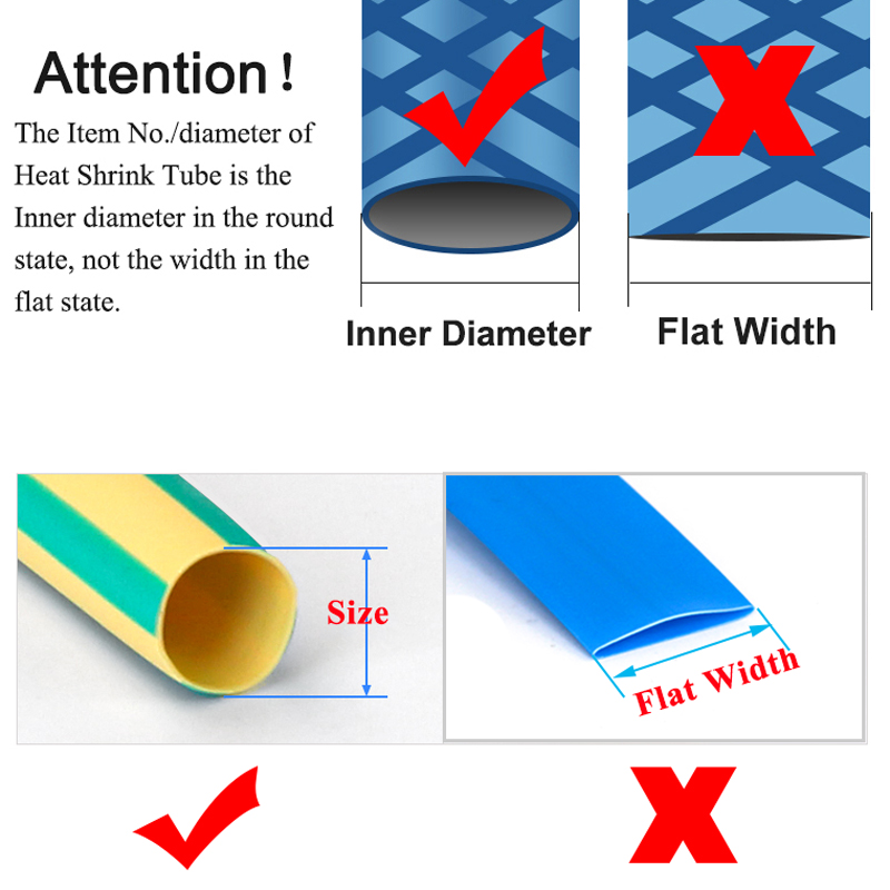 10 METER/LOS SCHWARZ 1/2/3/4/5/6/8/10/10/12/14/16/18/20 mm Schrumpfschlauch-Set, Isolierschlauch, thermobeständiger Schlauch