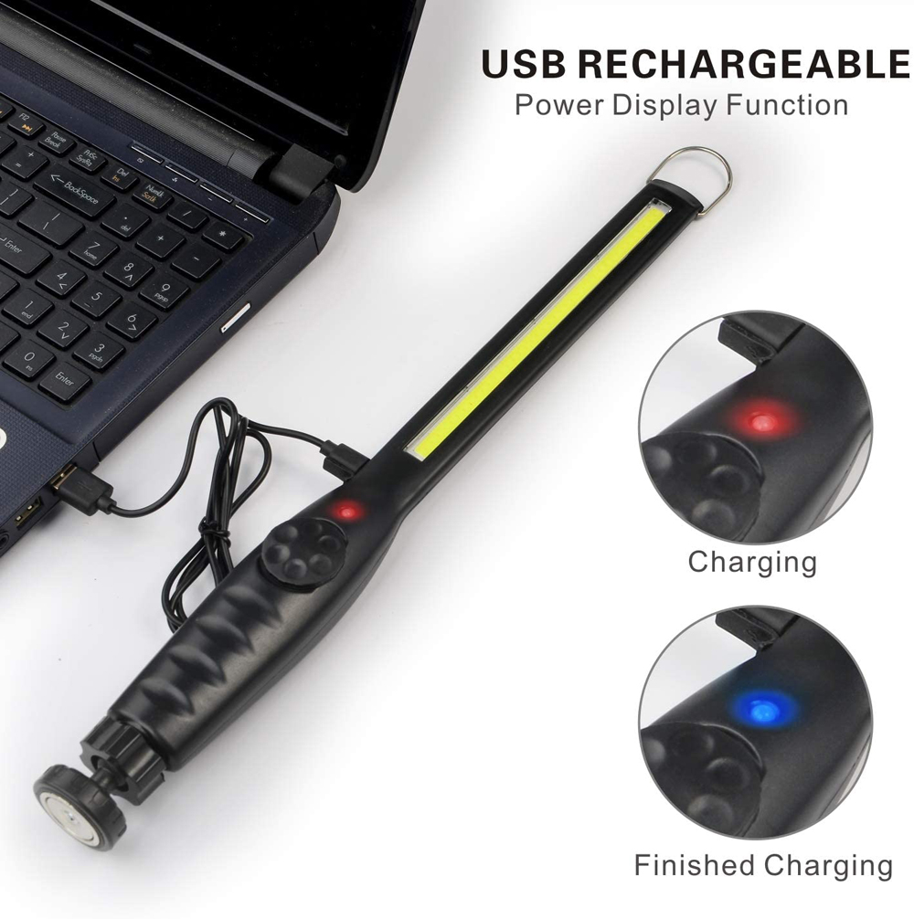 USB Sạc COB LED Làm Đèn Di Động Từ Không Dây Kiểm Tra Đèn Cho Xe Sửa Chữa Nhà Xưởng Khẩn Cấp