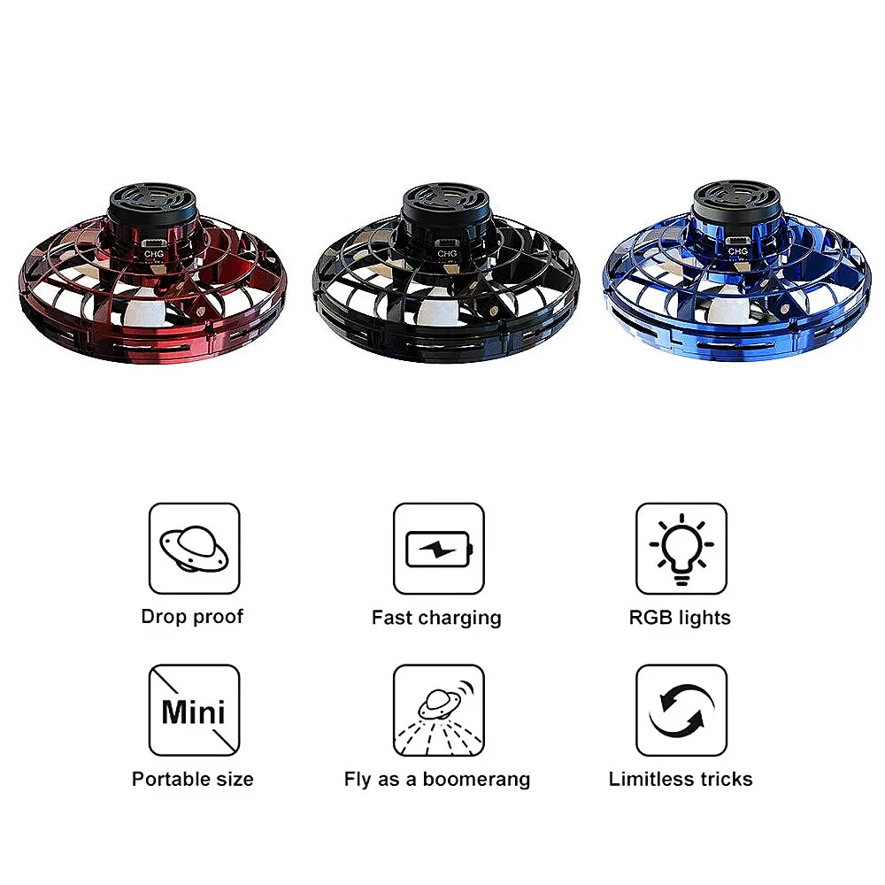 Flynova Drone Fly Spinner เด็กเด็กผู้ใหญ่ Fidget ของเล่น Mini UFO Flyorb Flying Spinner Dropshipping