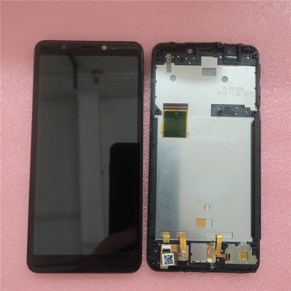 5.45 "untuk Wiko Y60 Tampilan LCD dengan Layar Sentuh Perakitan Digitizer Bagian Aksesori Pengganti Ponsel + Bingkai