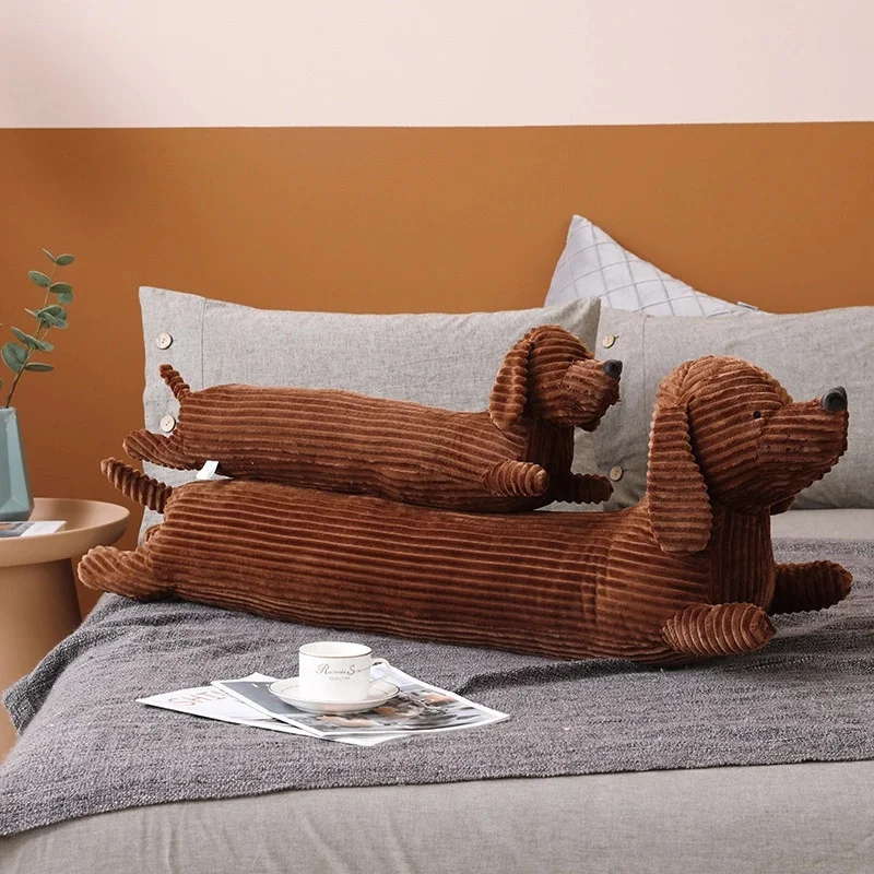 50 ~ 110Cm Chó Dachshund Hình Dáng Sang Trọng Gối Sống Động Như Thật Nhồi Bông Ném Đệm Ghế Sofa Trang Trí Nhà Dài Chó gối Quà Tặng