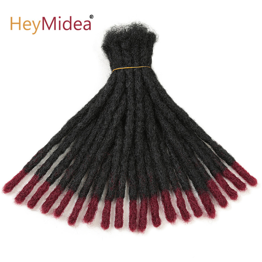 10 Inch Tổng Hợp Móng Gẩy Dày Móc Thắt Bím Tóc Handmade Locs Hip-Hop Phong Cách Dành Cho Nam Và Nữ Ombre Bện Tóc Giả phần Mở Rộng Ông
