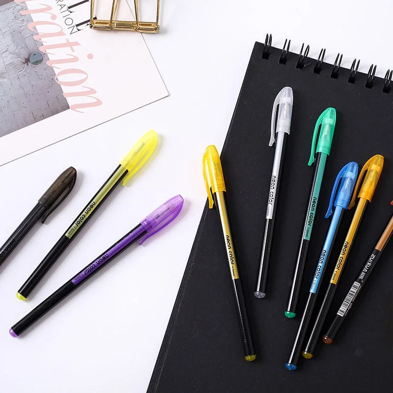12 Cái/Bộ Bút Gel Bộ Lấp Lánh Bút Gel Cho Trường Văn Phòng Sách Tô Màu Dành Cho Người Lớn Trên Các Tạp Chí Vẽ Doodling Nghệ Thuật Đánh Dấu Khuyến Mãi bút
