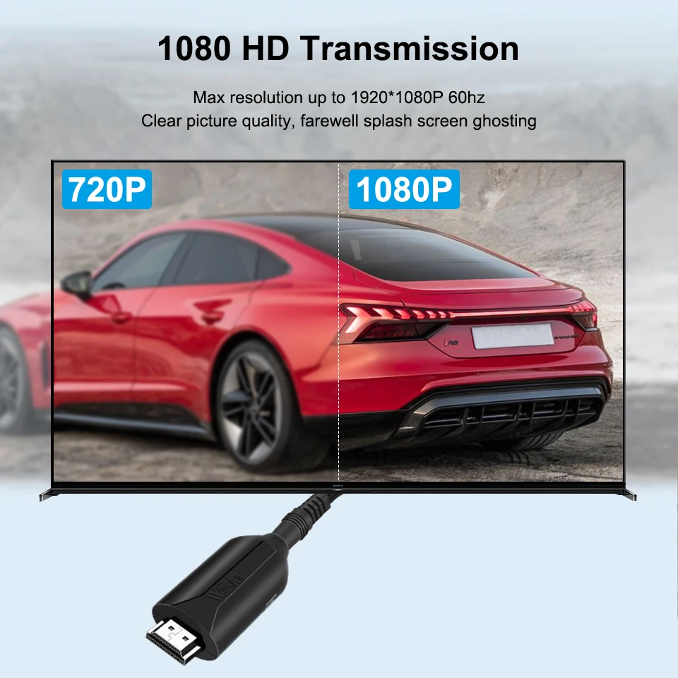 AV-HDMI互換コンポジットアダプターコンバーター,1080p,RCA,AV-HDMI,AV2HDMI,TVアダプター,PS3, PS4, PC, DVD, Xbox,マイクロケーブル付きプロジェクター