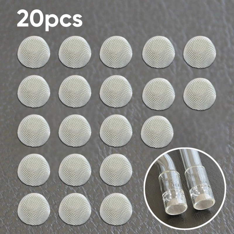 20 piezas filtros de pantalla de gasa de Metal rectos aptos para Arizer Solo/aire tallos de vidrio pétalos florales están insertados