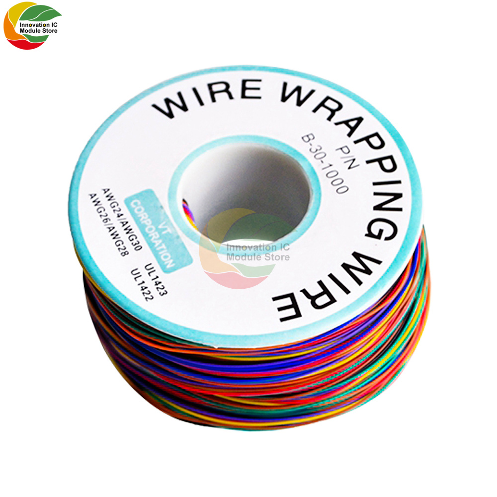 250M 30 AWG 8 선 0.25mm B-30-1000 UL1423 색 절연 케이블 구리 코어 테스트 포장 와이어 주석 도금 구리 솔리드 와이어 라인