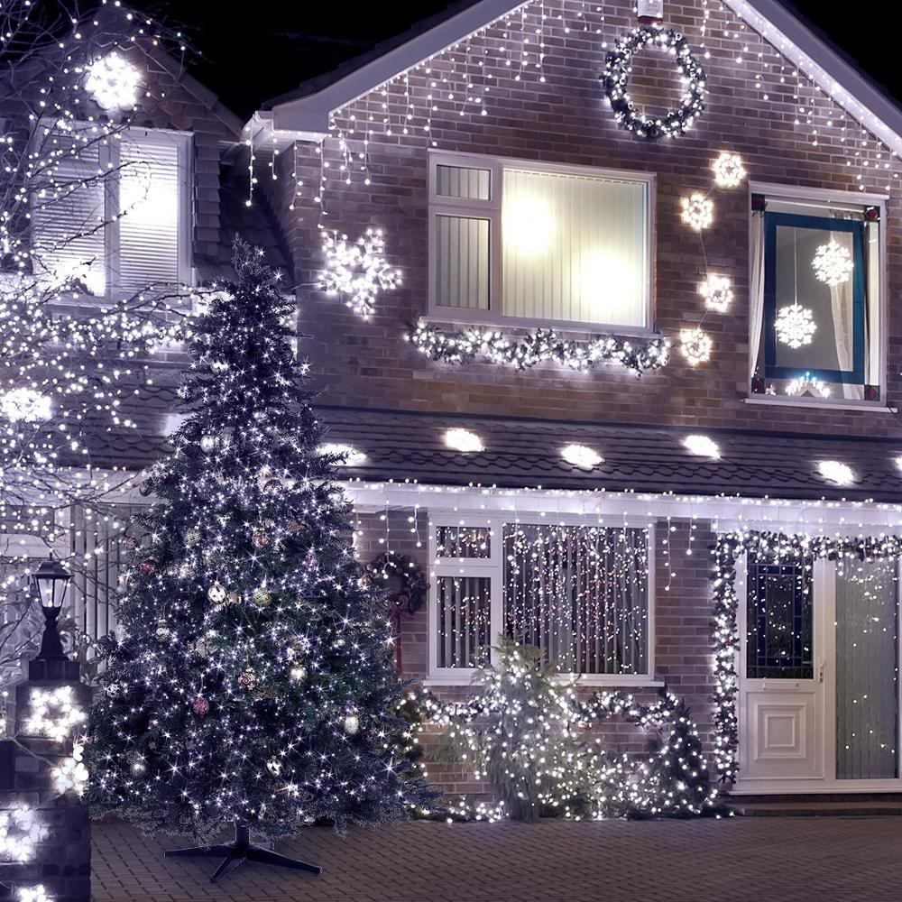 Guirnalda de luces LED impermeables para exteriores, 220V, 10M, 20M, 50M, para fiesta de Navidad, boda, cumpleaños, lámpara decorativa