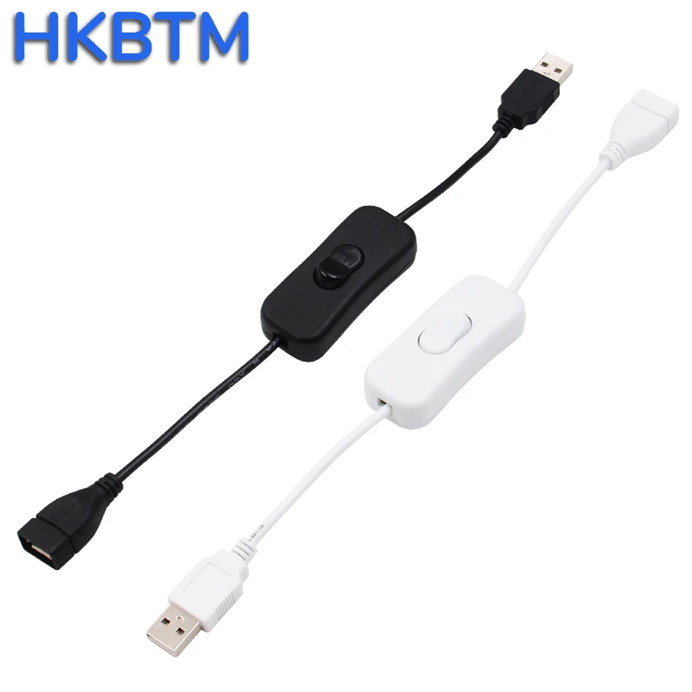 HKBTM 28 cm USB-Kabel mit Ein-/Ausschalter, Verlängerungskabel für USB-Lampe, USB-Lüfter, Stromversorgungsleitung, langlebig, HEIßER VERKAUF, Adapter