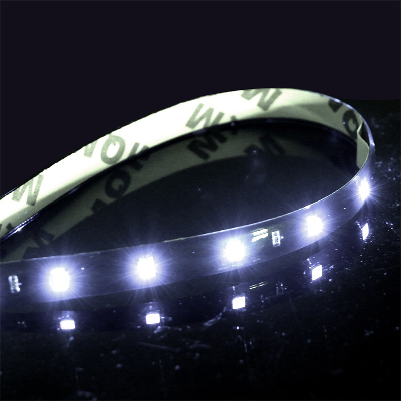 Tira de luces LED de 1/4/10 y 30CM, luz ambiental decorativa de estilo de coche, 15SMD, resistente al agua, luz de ambiente Flexible, rojo, amarillo, azul