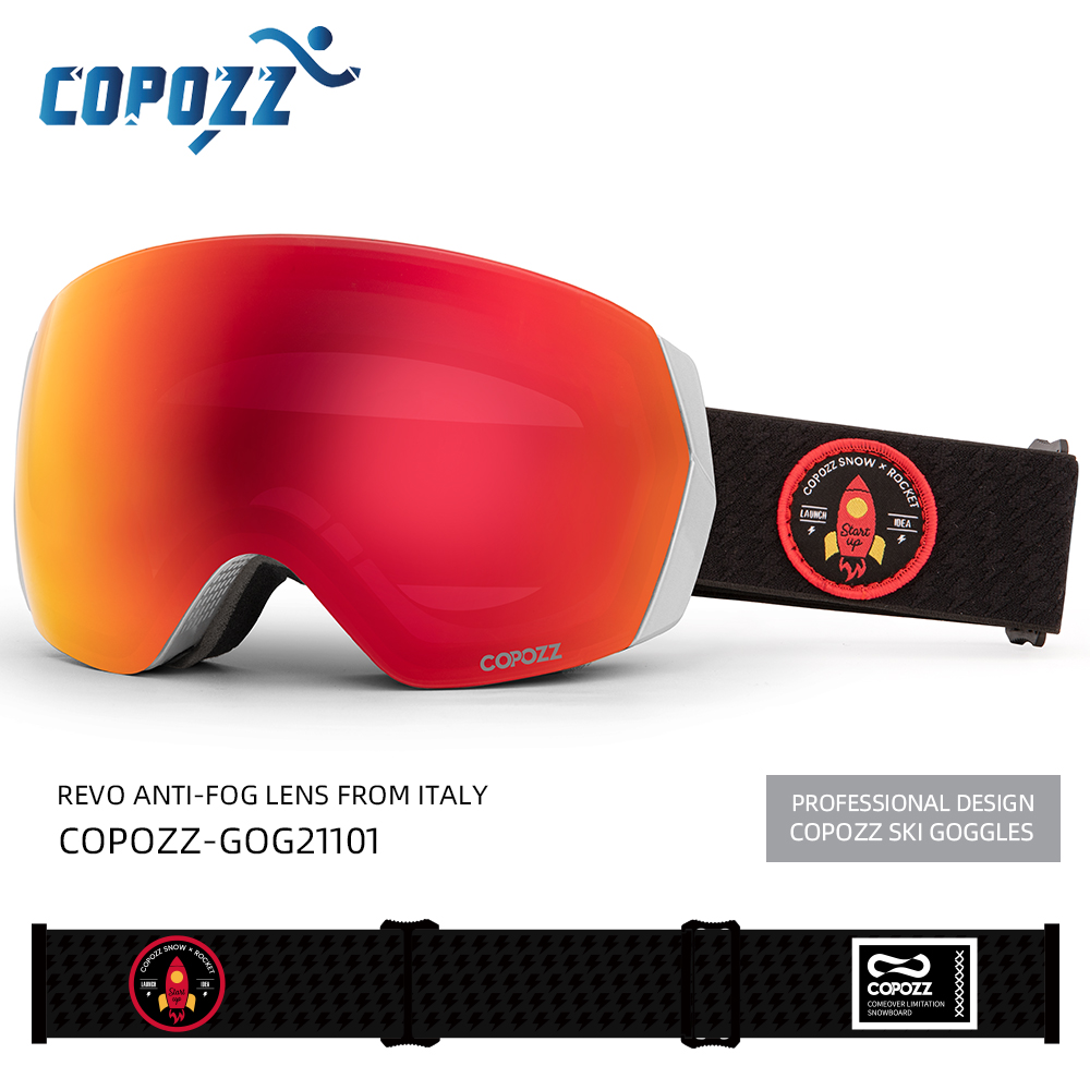 COPOZZ ブランドプロフェッショナルスキーゴーグル二重層防曇 UV400 男性女性冬スノーモービル眼鏡スノーボードスポーツメガネ