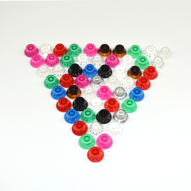 Perilla de tono de volumen de guitarra eléctrica LP multicolor, sombrero de copa, perilla de Control de velocidad de guitarra recta, accesorios de guitarra de plástico, 2 uds.
