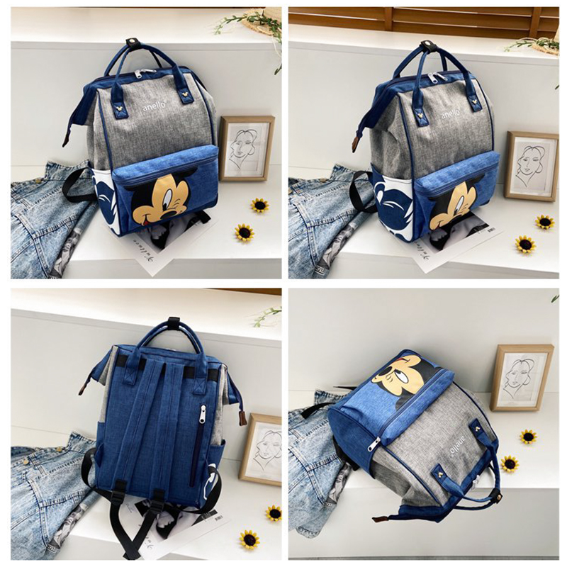 Mickey disney saco de fraldas mochila mamãe grávida/saco de fraldas saco do bebê mickey mouse saco de cuidados de viagem saco de cuidados com o bebê saco molhado