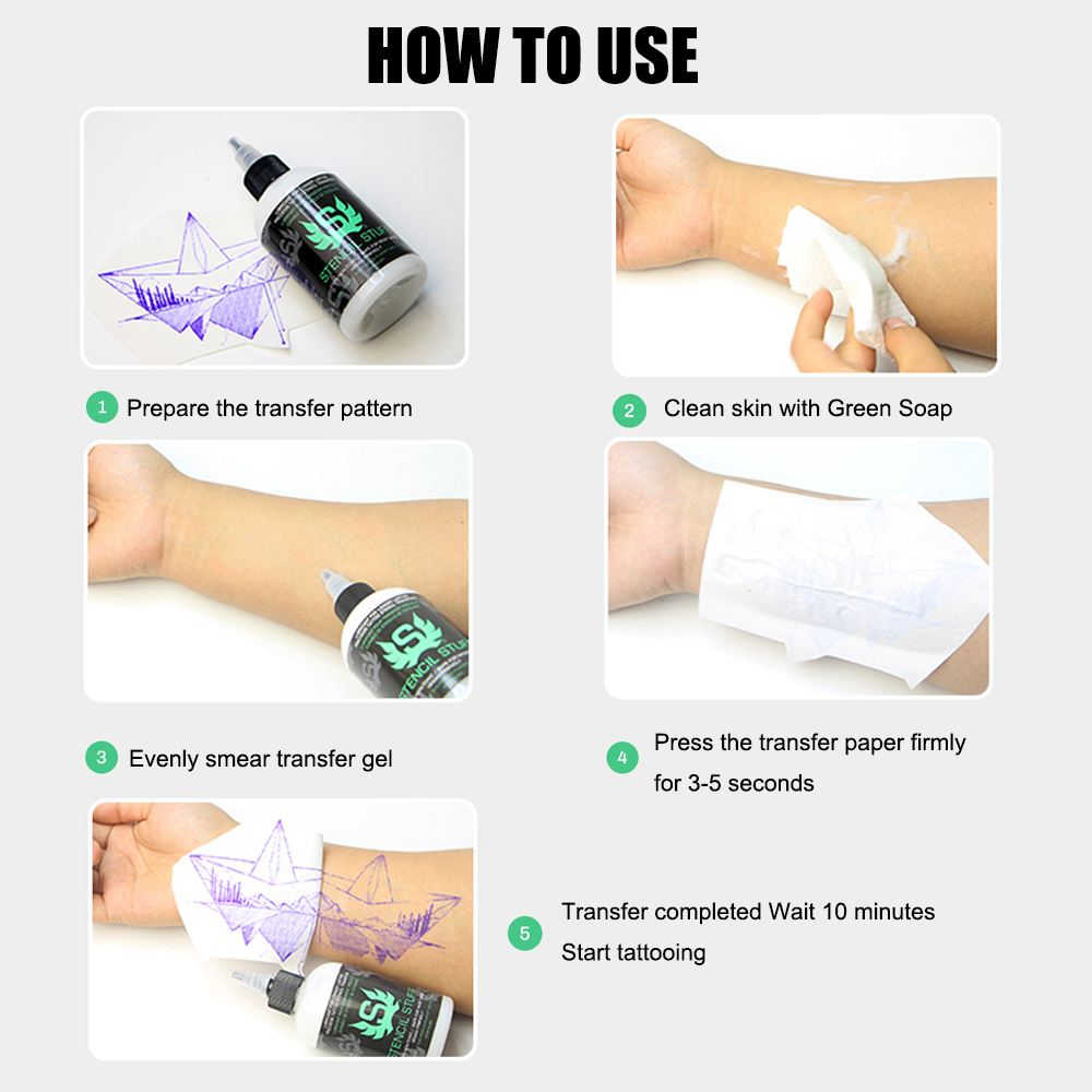 30/120/250ML Professional Tattoo Stencil Magic Gel เครื่องถ่ายเอกสารความร้อน Tattoo Transfer Stuff Solution ครีมชุดหมึกสัก