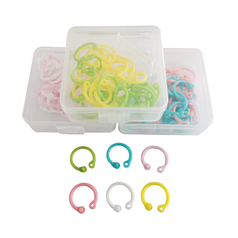 1 Box 32 Pcs Creative Plastic Multi-Function Circle Ring Office Binding Supplies Albums Loose-Leaf Colorful Book Binder Hoops
