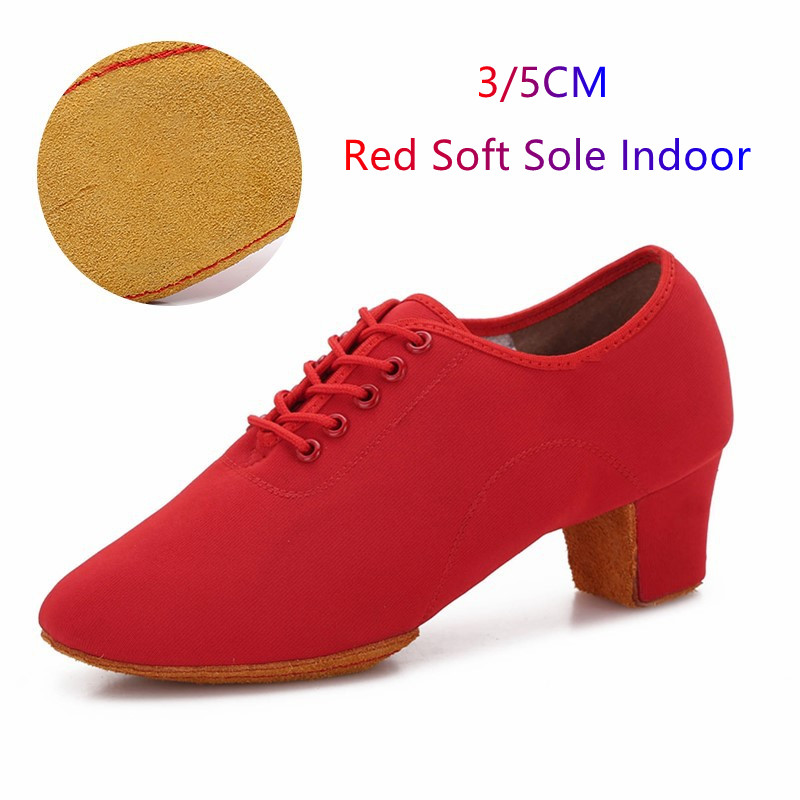 Leinwand Professionelle Ballsaal/Tango/Salsa/Latin Tanzschuhe Gummi/Weiche Sohle 5CM/3CM Low Heels Tanzen Schuhe Für Frauen