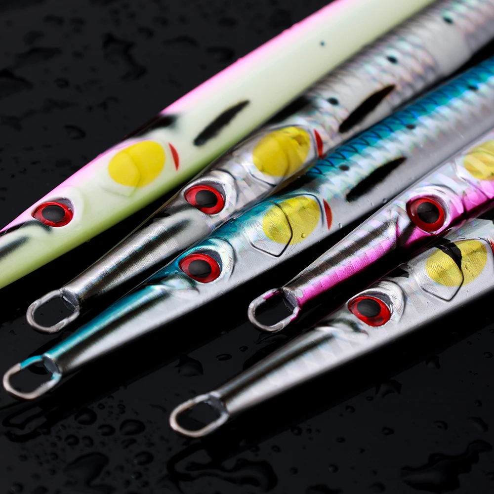 JIGGINGPRO 60G 80G 100G 3D In Kim Jig Tốc Độ Bộ Ghép Hình Nước Mặn Jigging Dụ