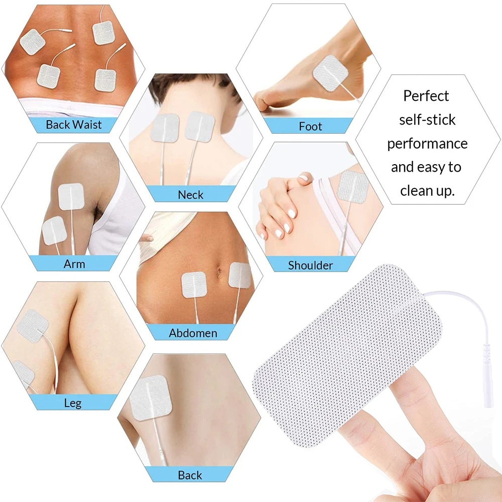 Physiotherapie Zehn-Elektrode ​ Pads Leitfähiges Gel Therapeutischer Pulsdruck Elektrischer Kompex Muskelstimulator Massagepflaster