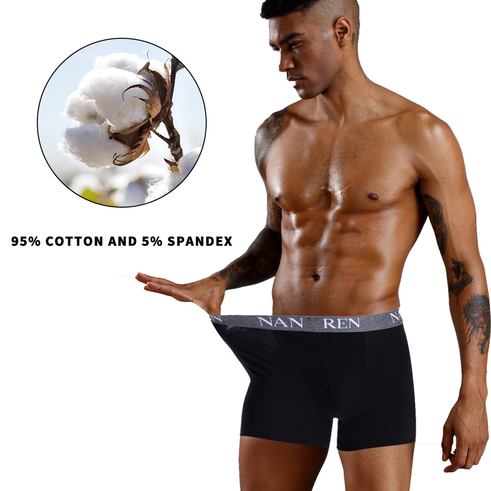 4/8 Stück Männer Boxershorts Schlüpfer der Männer Männliche Unterhose Calzoncillos Calecon Weiche Baumwolle Sexy 3D Beutel Unterwäsche Größere Größe