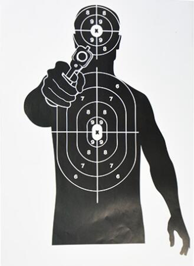 10 pièces tireurs 45x32cm gamme de tir cibles de Silhouette en papier-pour armes à feu, pistolets, fusils, pistolet, pistolets BB, pistolet à Air comprimé