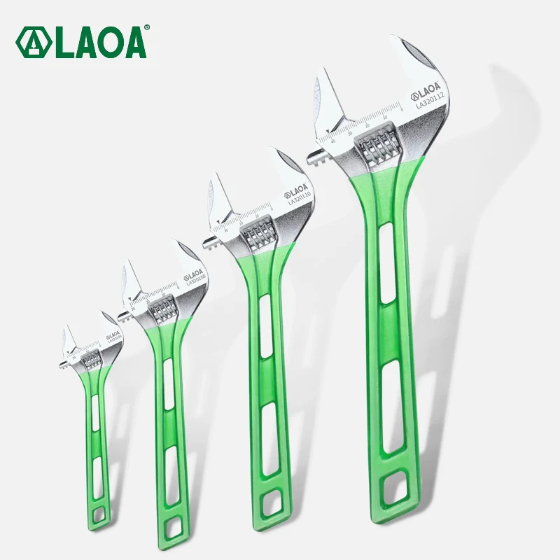 LAOA Mở Lớn Cờ Lê Có Thể Điều Đèn Cờ Lê Đa Năng Phòng Tắm Vặn Ống 6-12 Inch Ống Nước Sửa Chữa Dụng Cụ Cầm Tay