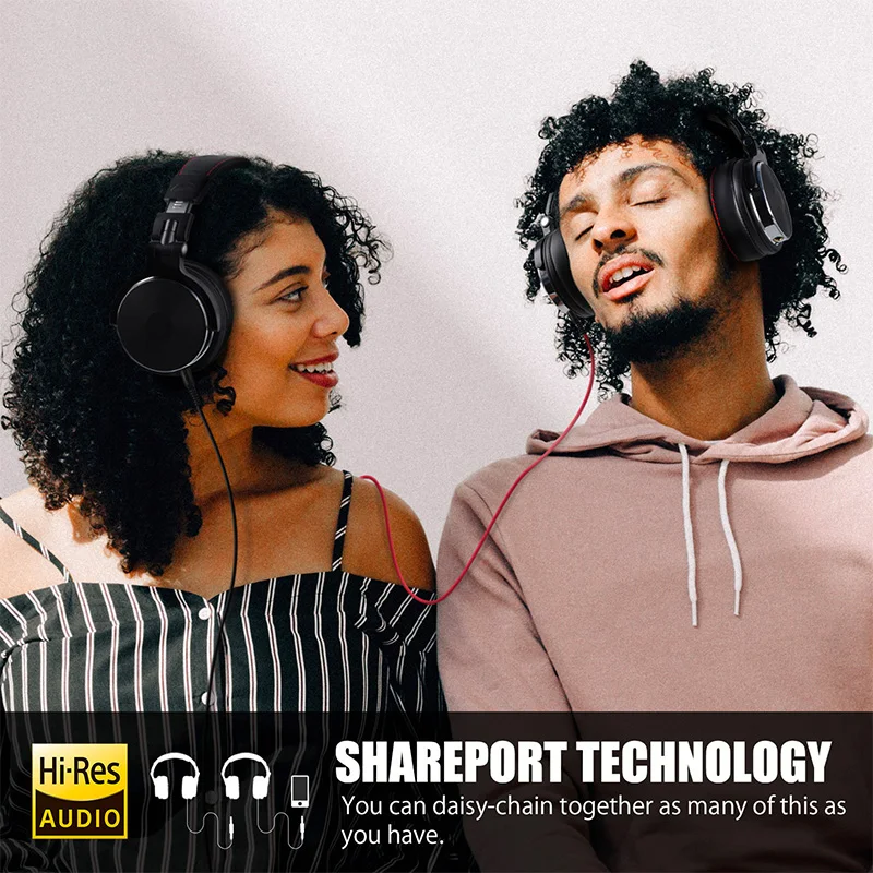 Oneodio-auriculares con cable para estudio profesional, audífonos de alta resolución con micrófono para DJ, control de música y teléfono