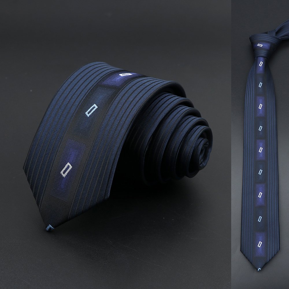 남성용 스키니 6cm 넥타이 웨딩 드레스 넥타이 꽃 페이즐리 패치 워크 블랙 블루 넥타이 비즈니스 슬림 셔츠 액세서리 선물 Cravate