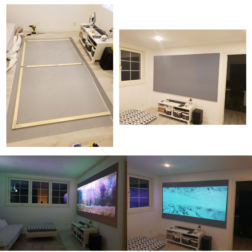 Salange Projector Screen Fabric 100 120 inch Screen Projection Portable Reflective Cloth For XGIMI H3 H2 YG400 for Xiaomi Beamer