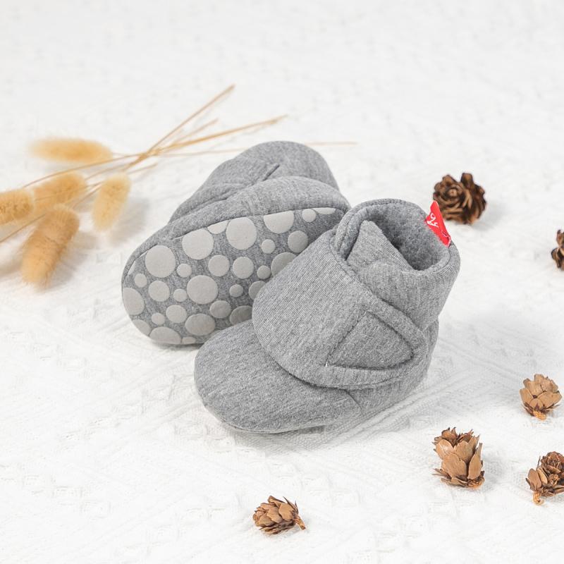 KIDSUN, zapatos de cuna para bebé, calcetines de invierno para bebé, zapatos, botines cálidos de algodón sólido, suela suave antideslizante, primeros caminantes para recién nacidos