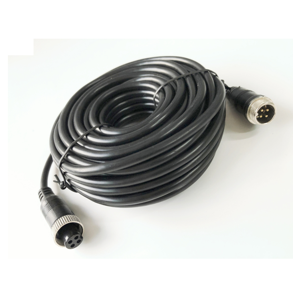 Cabo de extensão de cabeça de aviação de cobre 3M/5M/10M/20M/30M com conector de 4 pinos para conexão de câmera de monitor de ônibus de caminhão